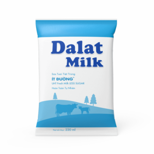 Sữa Tiệt Trùng Dalat Milk- Ít Đường 220ml | Thùng