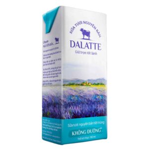 Sữa Tiệt Trùng Dalatte Không Đường 180ml