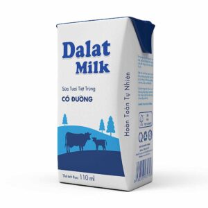 Sữa Tiệt Trùng Dalat Milk- Có Đường 110ml